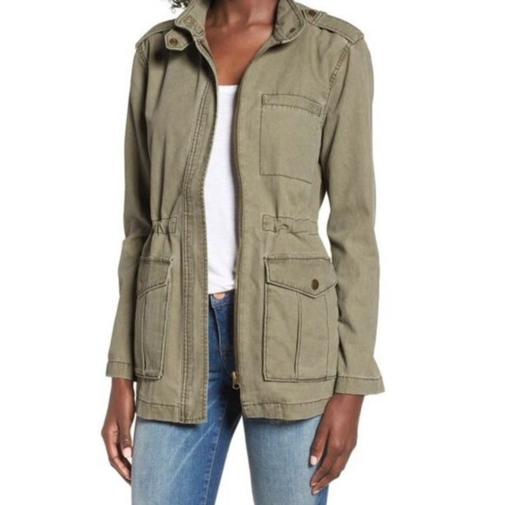 BP Jacket Cotton Canvas Anorak Jacket in Olive Size Medium and Large